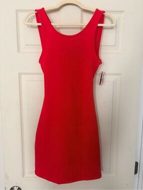 Roxy Vibrant Red Sleeveless Mini Bodycon Dress